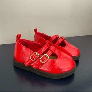 Old Navy Toddler Girls Mary Jane Red Buckle Flat Shoes Size 6c